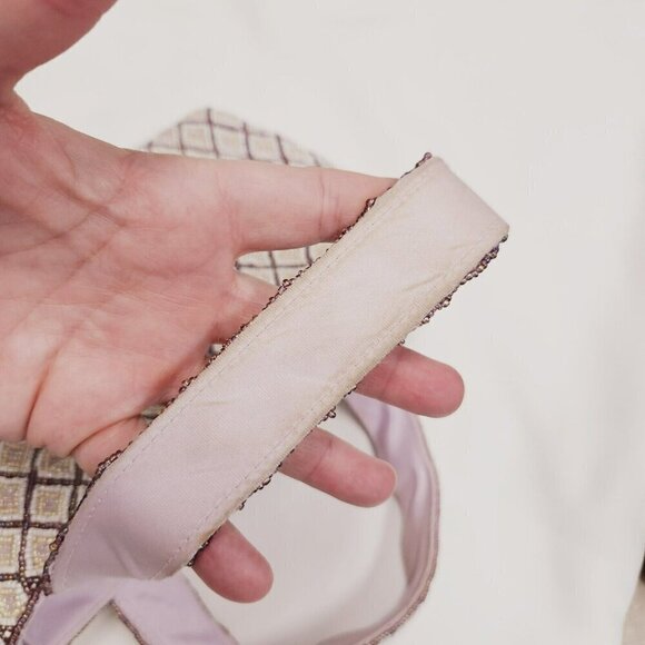 Vintage Avon Beaded Purse Top Handle Bag Diamond Pattern Evening Party Handbag - Picture 5 of 10